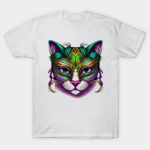 Cat Mardi Gras Cat-tastic Festival T-Shirt by aneisha